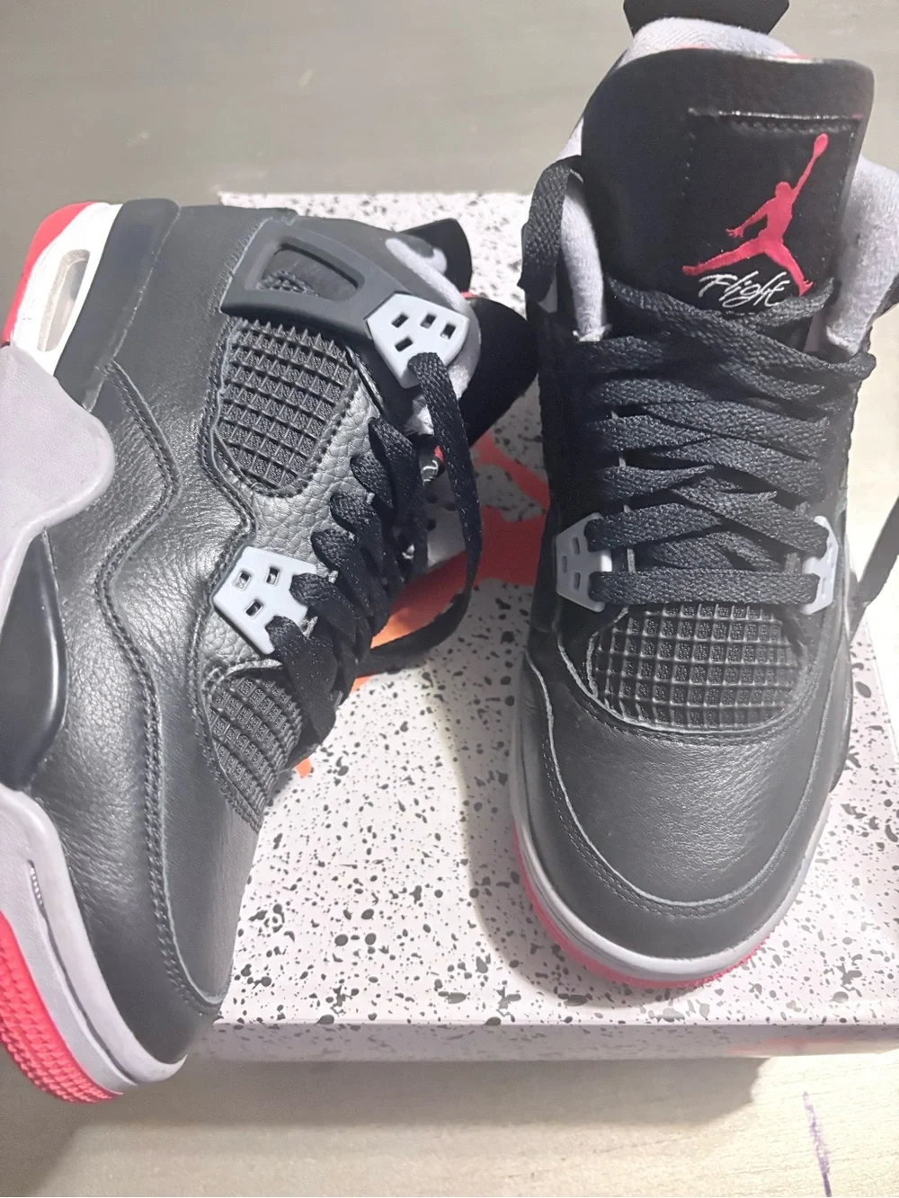 Jordan Kids Black and Pink Flight Sneakers